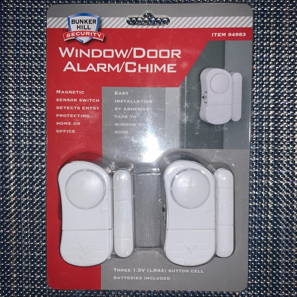 Door/Window Alarm/Chime with Magnetic Sensor, Pack of 2